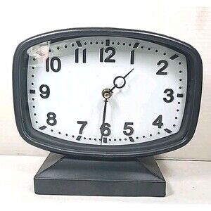 New Farmhouse Metal Table Mantle Clock Decor
